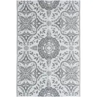 vidaXL Outdoor-Teppich ARAKIL Hellgrau 190x290 cm PP