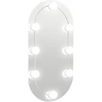 vidaXL Spiegel mit LED-Leuchten 60x30 cm Glas Oval