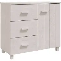 vidaXL Sideboard HAMAR Weiß 90x40x80 cm Massivholz Kiefer