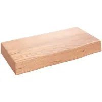 vidaXL Wandregal Hellbraun 40x20x6 cm Massivholz Eiche Behandelt