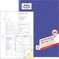 Avery Zweckform 1752, Lohnabrechnung für geringf. Beschäftigte, A4, selbstdurchschreibend, 2x40 Blatt