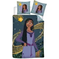 Disney Wish : Asha et la Bonne Étoile - Housse de couette en polycoton Asha (140x200cm 65x65cm)