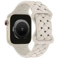 Beline pasek Apple Watch Silicone Woven 38/40/41mm beżowy /starlight box