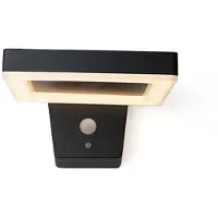 LumenXL Moderne Solar-Außenwandleuchte mit Sensor Pablo - Schwarz