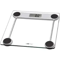 Clatronic digitale Personenwaage mit Glas-Oberfläche | Waage Personen mit Messbereich von 2,5–150 kg | Körperwaage mit LCD-Display | Wage PW 3368