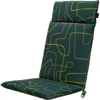 Madison Tuinstoelkussen hohe Rückenlehne 50x120 cm Joah grün, wasserabweisend, 50% Baumwolle, 50% Polyester