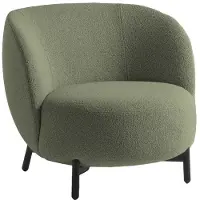Kartell - Lunam Sessel, schwarz / grün (Stoff Orsetto)