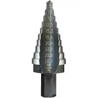 Stanley Trappebor 5-28,3mm 10 trin 5-7,5-10-12,5-15,2- 18,6-20,4-22,5-25,5-28,3 skaft Ø13mm