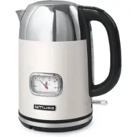 Muse MS-020 SC, 1,7 l, 2200 W, Edelstahl, Weiß, Edelstahl, Wasserstandsanzeige, Filterung