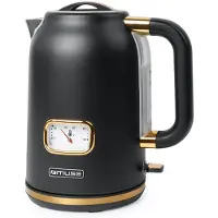 Muse MS-030 BC, 1,7 l, 2200 W, Schwarz, Edelstahl, Wasserstandsanzeige, Drahtlos