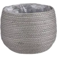 Mica Decorations Mica Übertopf Korb Jorck Ø 22 x 19 cm grau GLO692360912