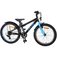Volare Rocky Kinderfahrrad - 20 Zoll - Blau Schwarz - 85 % montiert - 6 Gänge - Prime Collection