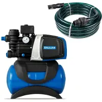 Tallas D-BOOST 850 mit Ansaugschlauch - Hauswasserwerk - 3.180 L/Std. - 850W - Förderhöhe 43 m - Automatische Ein- / Ausschaltung - Inkl. Wasserfilter