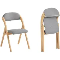 SoBuy FST92-N Klappstuhl mit gepolstertem Sitz - Max. 120 kg - Grau