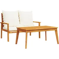 vidaXL Gartensofa-Set mit Kissen Massivholz Akazie