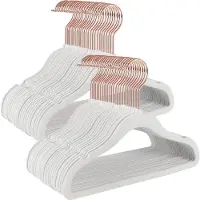 Songmics 30er-Set: Kleiderbügel in Weiß/ Gold - (B)30 x (H)20,5 cm - onesize