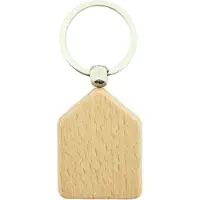 Combicraft Schlüsselanhänger aus Holz Haus 45x35 mm - pro 50 Stück - Ohne Aufdruck