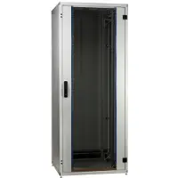 EFB Elektronik Netzwerkschrank PRO 27HE, 800x800 mm, RAL7035 Fronttür Glas 1-tlg., Rücktür Stahl 1-tlg. 2 x VR 48,3
