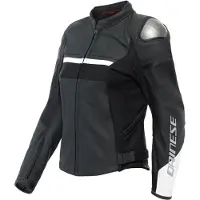 Dainese Damen-Lederjacke RAPIDA schwarz/weiß 48