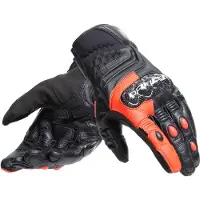 Dainese Carbon 4 Short Schwarz Fluo Rot Handschuhe Größe S