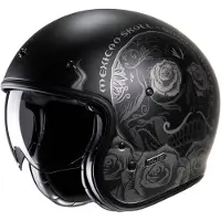 HJC V31 Desto Schwarz Grau MC5Sf Open Face Helmet Größe L