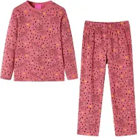 vidaXL Kinderpyjama mit Langen Ärmeln Altrosa 116
