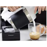 Beper BB.200 Stand-Milchaufschäumer, 0,5 l FÃ1/4llmenge, Induktions-Aufwärmfunktion, Verschiedene Temperatureinstellungen, Automatische Abschaltung