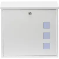 BURG-WÄCHTER Sterling Aire Briefkasten, aus Stahl, weiß