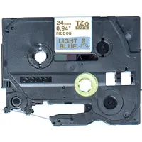 Brother TZe-RL54 - Seidig - Gold auf Hellblau - Rolle (2,4 cm x 4 m)