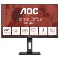 AOC E3 24E3QAF, 60,5 cm (23.8"), 1920 x 1080 Pixel, Full HD, LCD, 4 ms, Schwarz