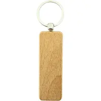 Combicraft Schlüsselanhänger aus Holz Rechteck 80x27 mm - pro 50 Stück - Ohne Aufdruck