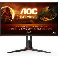 AOC 27G2SPU/BK, 68,6 cm (27"), 1920 x 1080 Pixel, Full HD, 4 ms, Schwarz, Rot