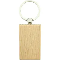 Combicraft Holz Schlüsselanhänger Rechteck mittel 32x51 mm - 10 Stück - Ohne Aufdruck