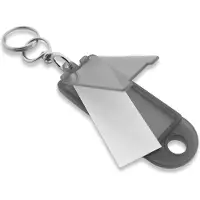 Combicraft Aufklappbare Schlüsseletiketten in Grau 60x22 mm- Packung mit 100 Stück