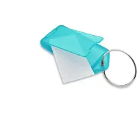 Combicraft Aufklappbare Schlüsseletiketten in Türkis 60x27 mm- Packung mit 100 Stück