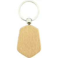 Combicraft Holz Schlüsselanhänger Hexagon 48x35 mm - 25 Stück - Ohne Aufdruck