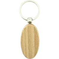 Combicraft Holz Schlüsselanhänger Oval 54x30 mm - 10 Stück - Ohne Aufdruck