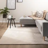 NATURL. Flauschiger Teppich - Cozy Creme 120x170 cm