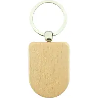 Combicraft Holz Schlüsselanhänger Halb Oval 50x35 mm - 10 Stück - Ohne Aufdruck