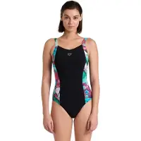 Arena Women ́s Bodylift Swimsuit Stefanie - BLECK-GRAPE VIOLET MULTI - 50
