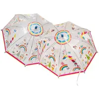 ROCK Floss & Rainbow Fairy Regenschirm – 60 cm – transparent, farbwechselnd – mehrfarbig