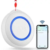 Gologi Slim Persönlicher Alarm - Paniktaste - Seniorenalarm - Alarmanlagen - Notfalltaste für Senioren - WiFi - Fernbenachrichtigung über App