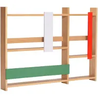 Hubsch Arki Wall Shelf/magazine Holder Natural/multicolour | 881921
