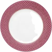 Pip studio Frühstücksteller Flower Festival Scallop Dark Pink 26,5 cm (6er-Set)