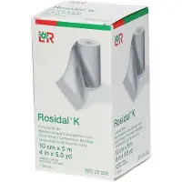 Lohmann & Rauscher Rosidal K Kurzzugbinden, cremefarben, 5 m 22202 , 1 Stück, einzeln in Faltschachtel, Maße: 10 cm x 5 m