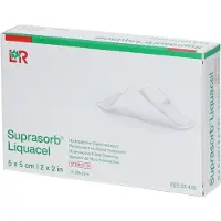 Lohmann & Rauscher Suprasorb Liquacel hidroaktivni vlaknasti zavoj 5 x 5 cm 10 komada