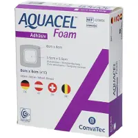 Aquacel Foam adhäsiv 8x8 cm Verband 10 St