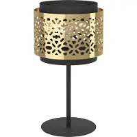 Eglo Tischlampe Sandbach, elegante Nachttischlampe, Tischleuchte aus Metall und Messing, Tisch-Lampe für Wohnzimmer und Schlafzimmer, E27 Fassung