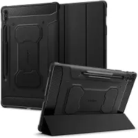 Spigen Rugged Armor Pro Klapphülle für das Samsung Galaxy Tab S9 FE Plus - Schwarz