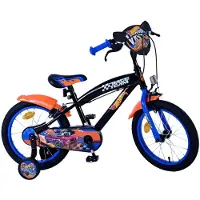 Volare Hot Wheels Kinderfahrrad für Jungen - 16 Zoll in Schwarz- 2 Handbremsen